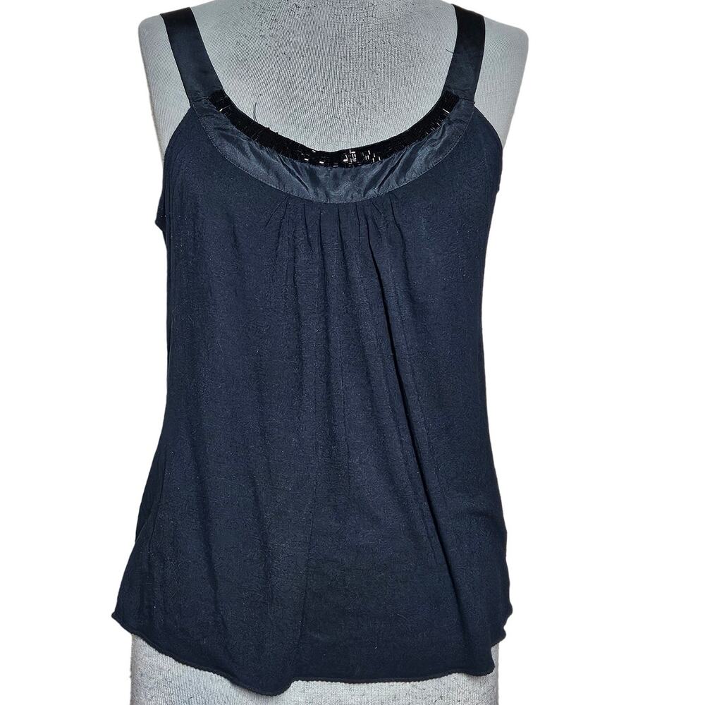 Banana Republic Black Beaded Tank Size Medium